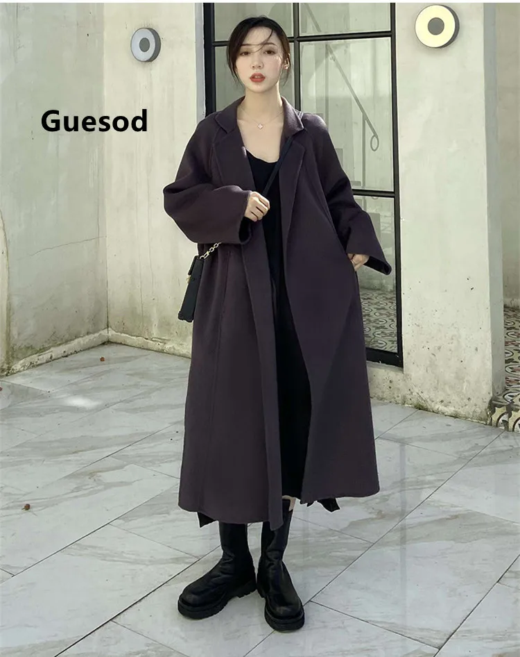Guesod Women Women Long Coat Double Sided Wool Coat Female Medium Length 2022 High Quality Outerwear Loose New
Guesod Women Women Long Coat Double Sided Wool Coat Female Medium Length 2022 High Quality Outerwear Loose New
