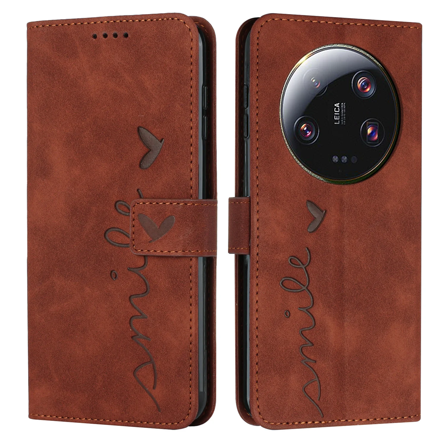 Для Xiaomi 13 Ultra/14 Ultra Core Phone Case силиконовый кожаный чехол Love с клапаном