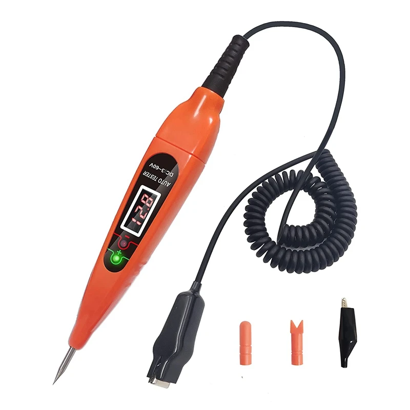 Automotive Test Light Digital LED Circuit Tester 3-60V DC Auto Electric Tester Light Tool with Voltmeter and Probe
Automotive Test Light Digital LED Circuit Tester 3-60V DC Auto Electric Tester Light Tool with Voltmeter and Probe