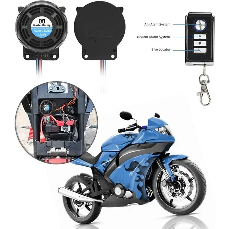 

Motorcycle Anti-theft Alarm Bike Electric Vehicles Alarm 125dB Vibratio Alarm System With 2 Remote ATV Motorcycle Accessories