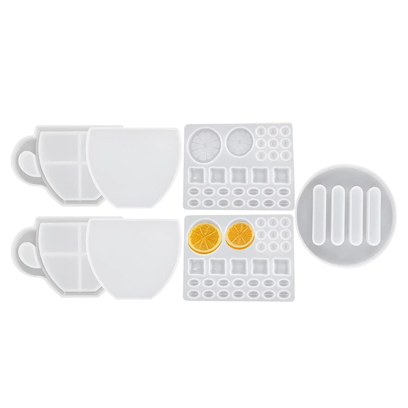 Coaster Resin Mold, 7 Pcs Coaster Molds For Epoxy Resin, Coffee Cup Shape Resin Shaker Mold With Lemon Coffee Bean Mold
Coaster Resin Mold, 7 Pcs Coaster Molds For Epoxy Resin, Coffee Cup Shape Resin Shaker Mold With Lemon Coffee Bean Mold
