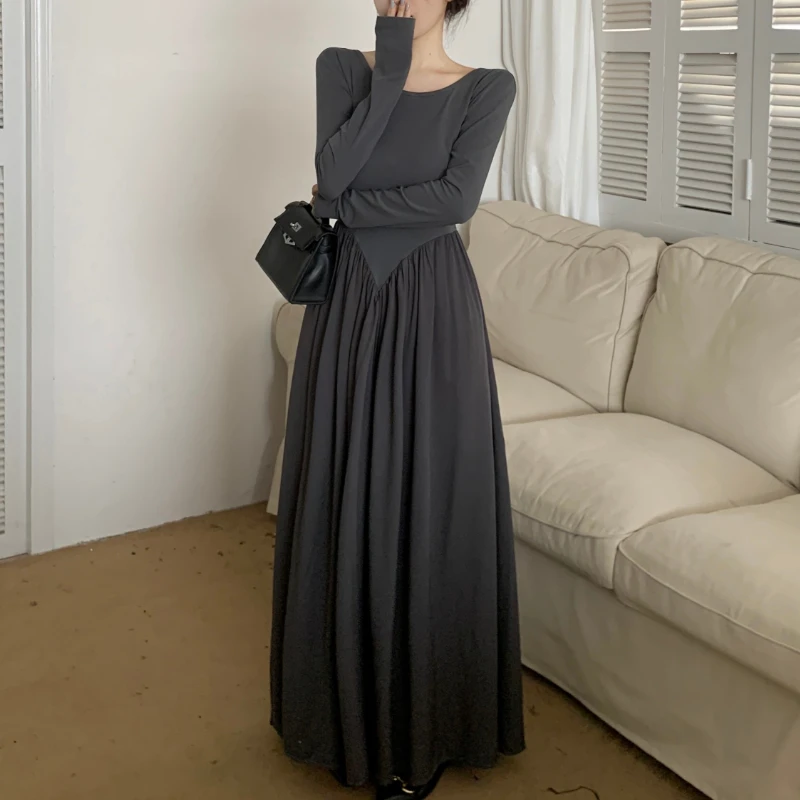 OL Fake Two-piece Long Sleeve Midi Dress Woman French Chic Vintage High Waist Black Zipper Princess Dresses Women Dropshipping
OL Fake Two-piece Long Sleeve Midi Dress Woman French Chic Vintage High Waist Black Zipper Princess Dresses Women Dropshipping