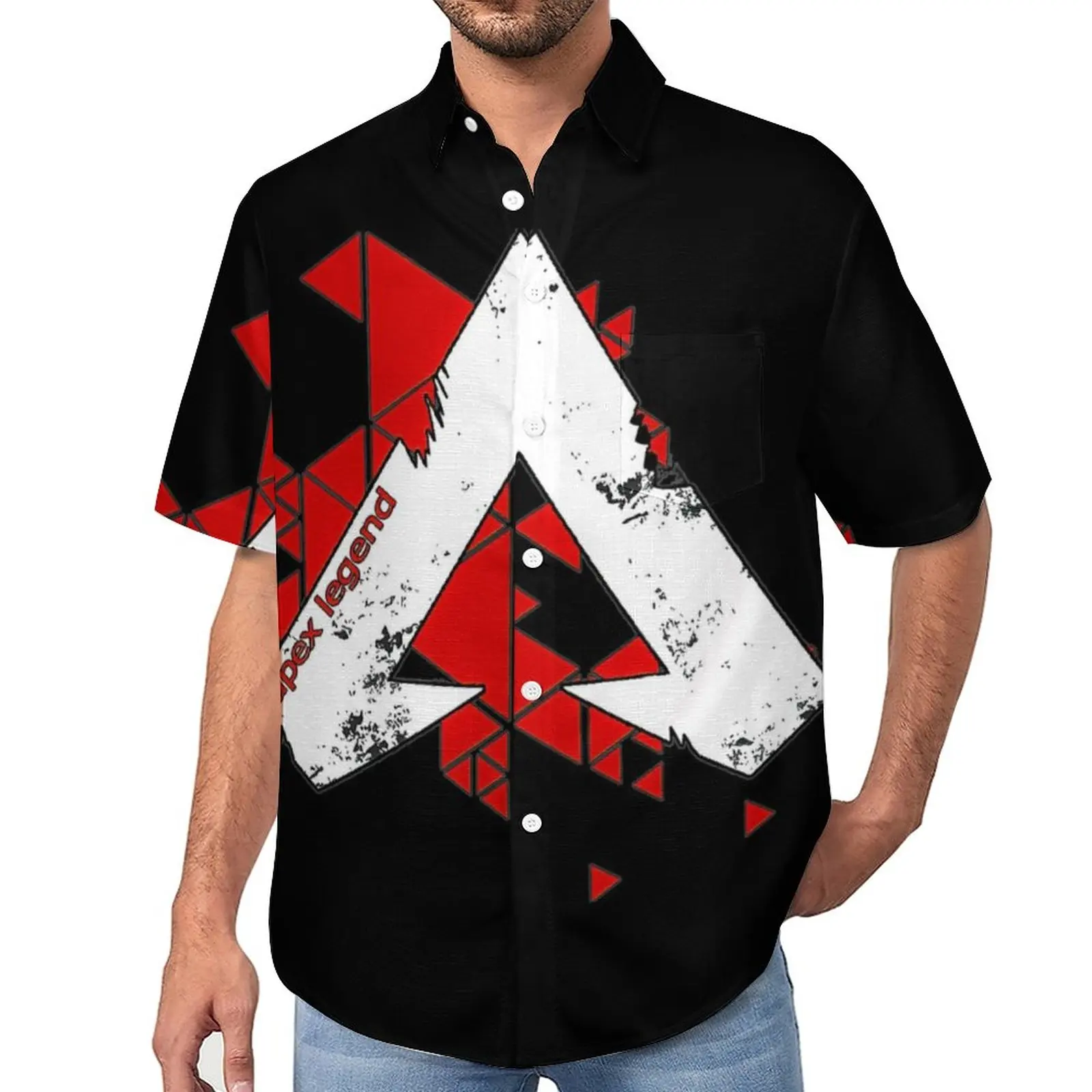 

Apex Legends Beach Shirt Video Game Hawaiian Casual Shirts Man Cool Blouses Short Sleeve Pattern Clothing Big Size