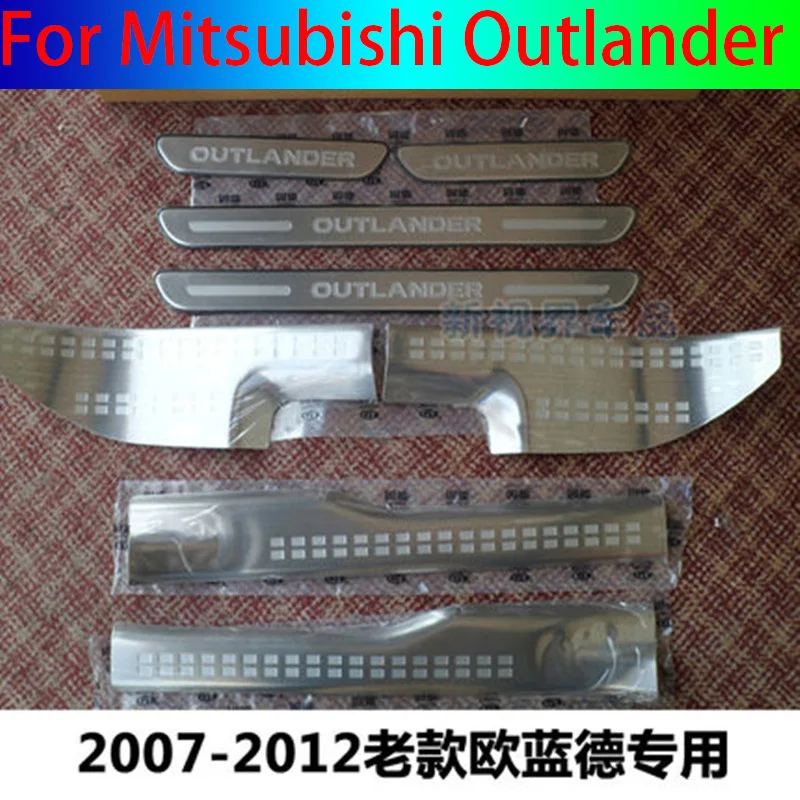

Внешняя Накладка на порог двери из нержавеющей стали, аксессуары для стайлинга автомобилей Mitsubishi Outlander 2006 2007 2008-2009