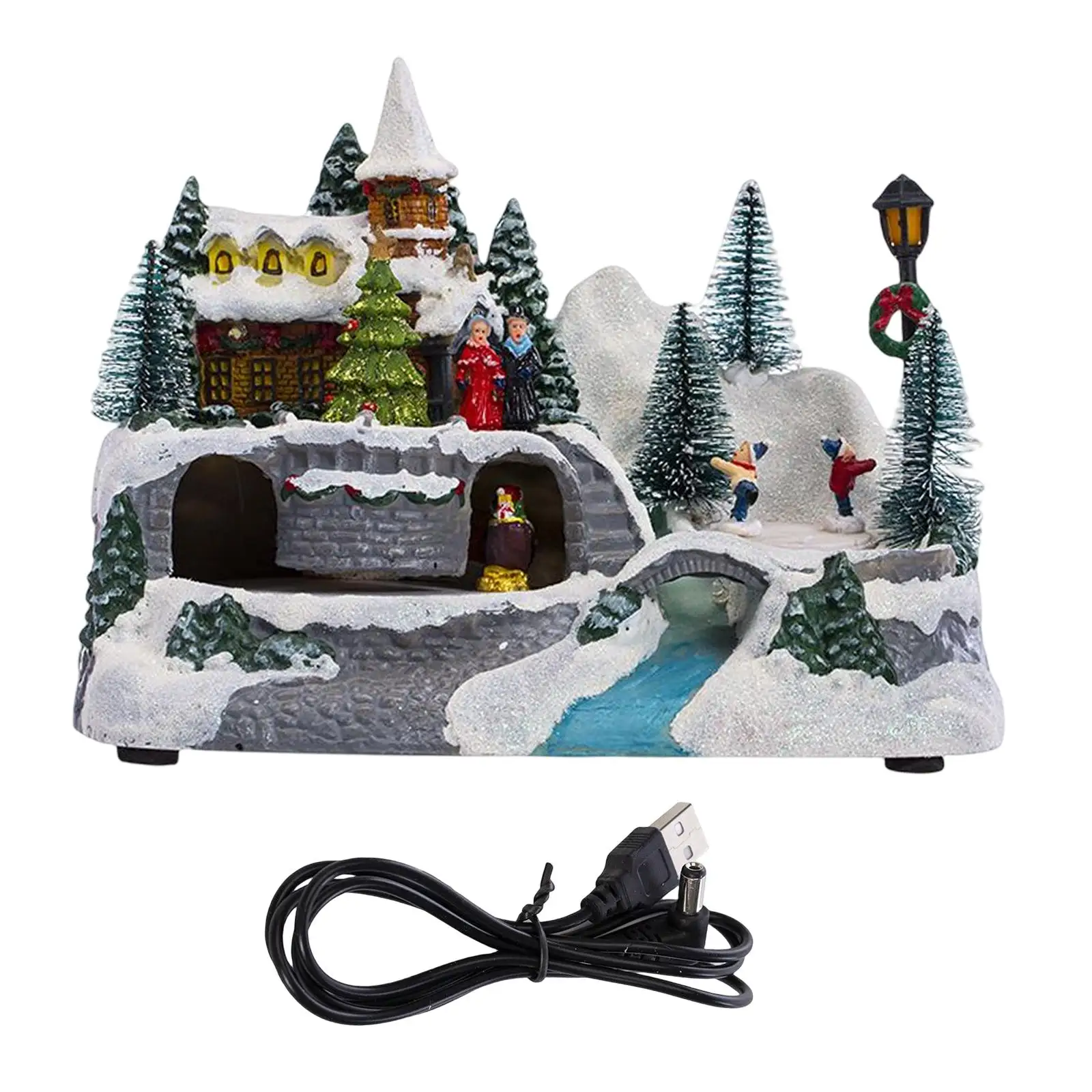 LED Holiday Winter Scene Village House with Music Landscape Rotating Figurine for Holiday Room Decoration Ornament Gift
LED Holiday Winter Scene Village House with Music Landscape Rotating Figurine for Holiday Room Decoration Ornament Gift