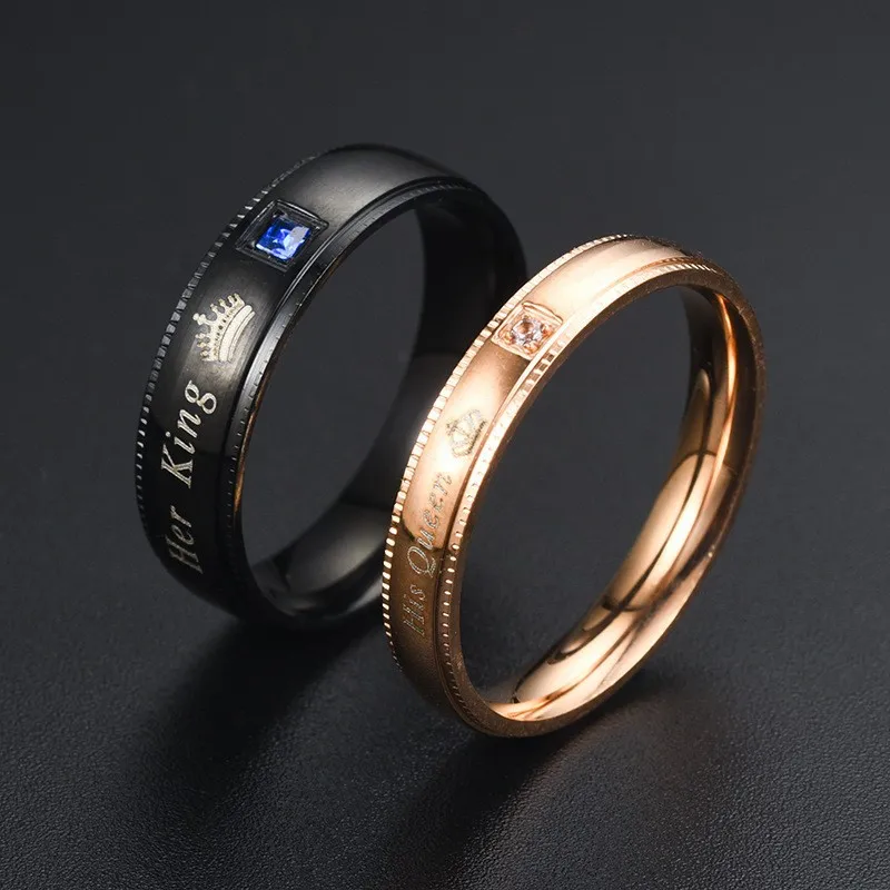 His Queen Her King Couple Ring Wedding Rings Engagement Ring Rings for Women Stainless Steel Ring Jewelry
His Queen Her King Couple Ring Wedding Rings Engagement Ring Rings for Women Stainless Steel Ring Jewelry