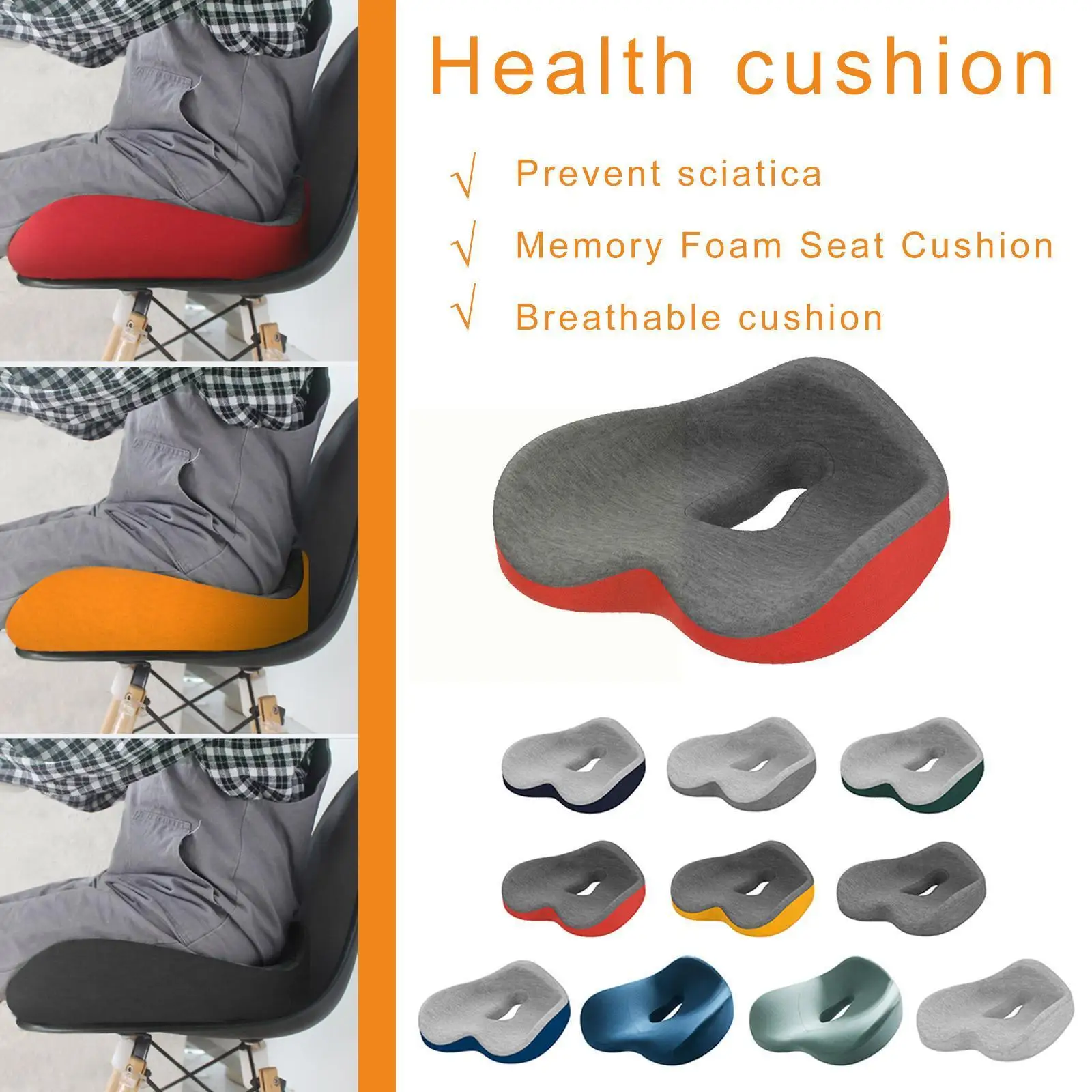 Memory Foam Seat Cushion Office Chair Car Seat Cushion Health Care Breathable Sciatica Massager Relief Hemorrhoid Buttock P Z8X3
Memory Foam Seat Cushion Office Chair Car Seat Cushion Health Care Breathable Sciatica Massager Relief Hemorrhoid Buttock P Z8X3