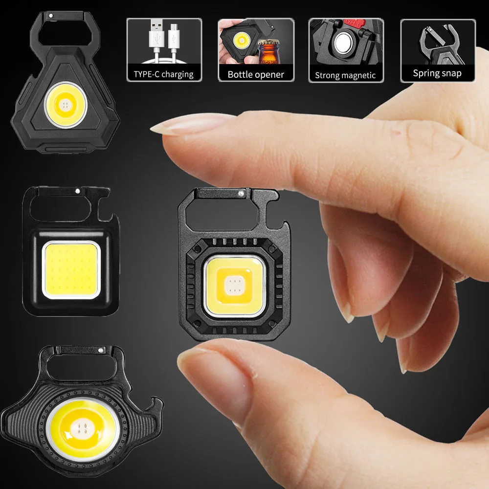 Mini LED Flashlight Work Light Portable COB Pocket Flashlight Keychains USB Rechargeable Outdoor Camping Lamp With Corkscrew
Mini LED Flashlight Work Light Portable COB Pocket Flashlight Keychains USB Rechargeable Outdoor Camping Lamp With Corkscrew