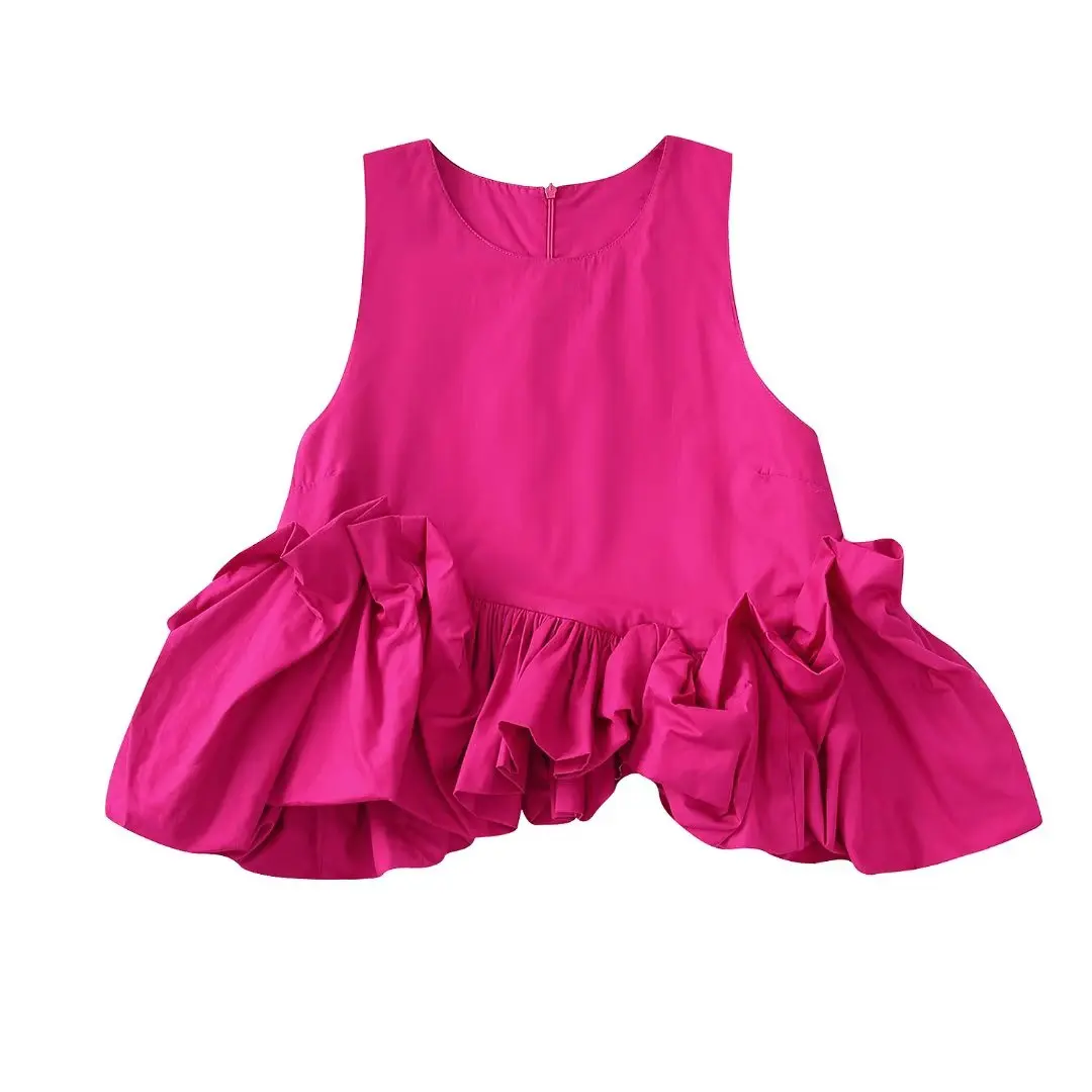 A.D.EAST-Women O Neck Sleeveless Hem Pleated Ruffles Short Smock Blouse Female Asymmetric Shirt Chic Zipper Tops-L02B2272750
A.D.EAST-Women O Neck Sleeveless Hem Pleated Ruffles Short Smock Blouse Female Asymmetric Shirt Chic Zipper Tops-L02B2272750
