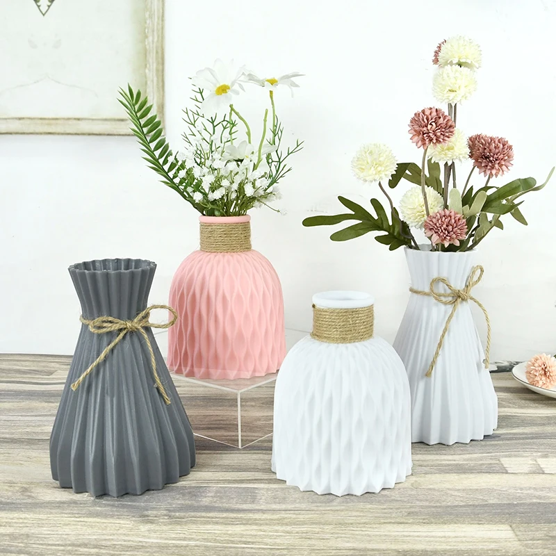 Modern Flower Vase White Pink Black Plastic Vase Flowers Pot Basket Nordic Style Home Living Room Decorations Flower Arrangement
Modern Flower Vase White Pink Black Plastic Vase Flowers Pot Basket Nordic Style Home Living Room Decorations Flower Arrangement