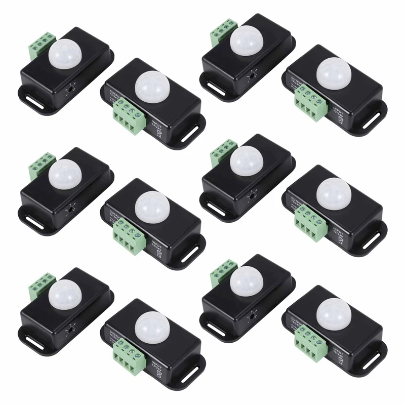 12 X DC 12V/24V 8A корпус инфракрасный PIR датчик движения переключатель светодиодный автоматическая лента, черный
12 X DC 12V/24V 8A корпус инфракрасный PIR датчик движения переключатель светодиодный автоматическая лента, черный