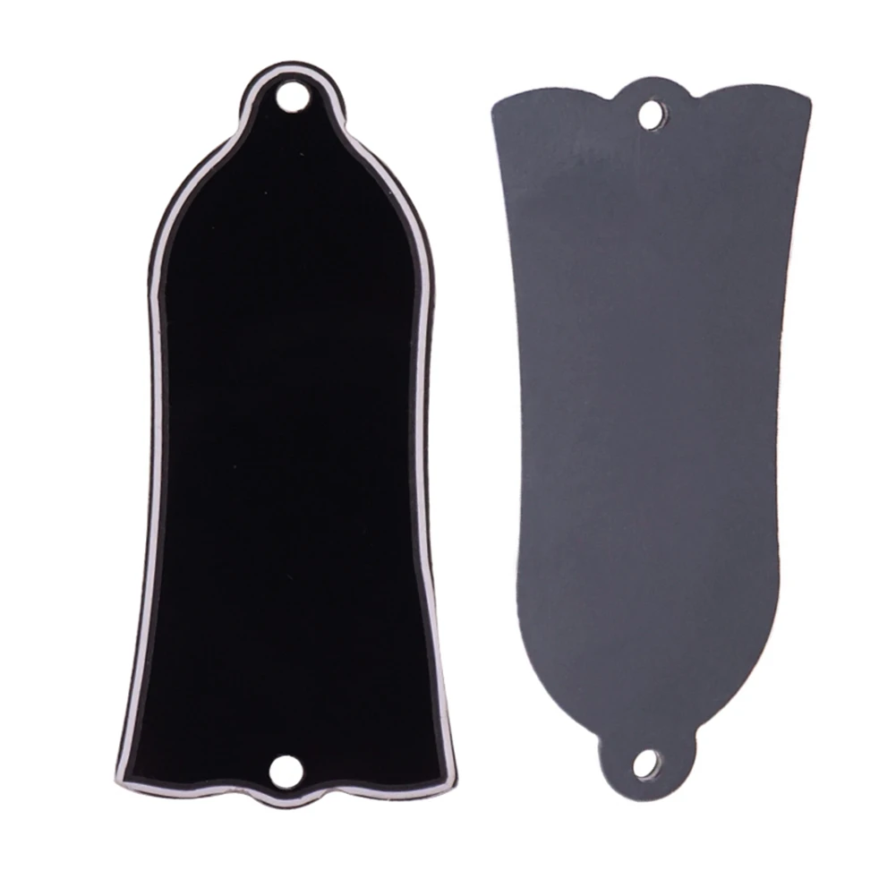 

2 Holes 3-Ply Bell Truss Rod Cover For Gibson SG LP Electric Guitar Bass Black 2.5mm PVC Cover Plate Musical InstrumentsGuit Par