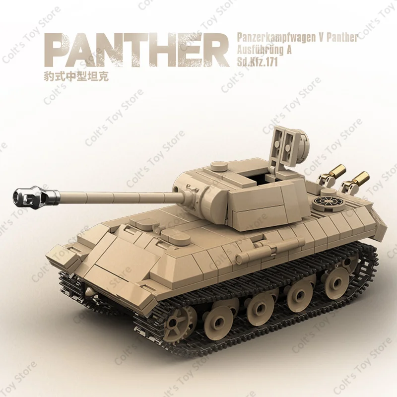 

2 мировая война, немецкий военный Танк Panzerkampfwagen V Panther Sd.Kfz.171 Танк WW2, фигурка модели, строительные блоки, детские игрушки, подарок