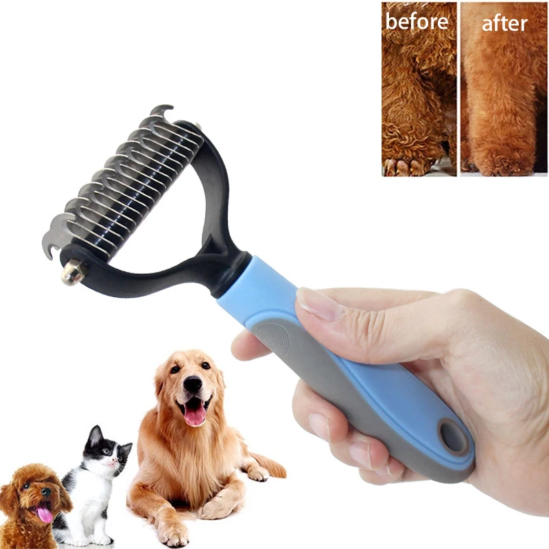 Pet Cat Hair Removal Comb Brush Dog Grooming Shedding Tools Puppy Hair Shedding Trimmer Pet Fur Trimming Dematting Pet Supplier
Pet Cat Hair Removal Comb Brush Dog Grooming Shedding Tools Puppy Hair Shedding Trimmer Pet Fur Trimming Dematting Pet Supplier
