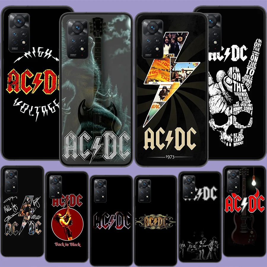 

Ac-Dc Fashion Rock Phone Case For Xiaomi Redmi 10A 10C 10 9 Prime 8 7 6 10X 9A 9C 9T 8A 7A 6A S2 K20 K30 K40 Pro Capa Coque