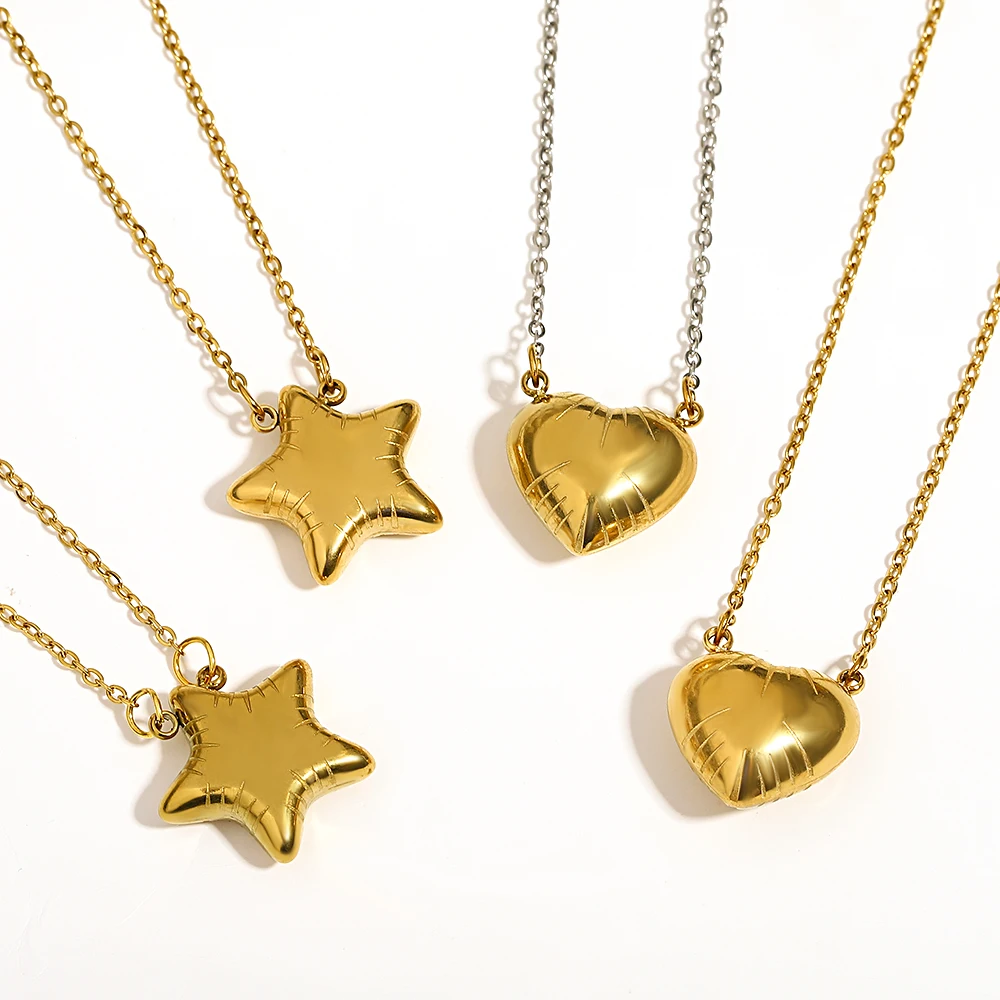 Stainless Steel Star/Heart Pendant Necklace Women Girl Star Hanging Chain Jewelry Sweet Valentine's Day Gift collares para mujer
Stainless Steel Star/Heart Pendant Necklace Women Girl Star Hanging Chain Jewelry Sweet Valentine's Day Gift collares para mujer