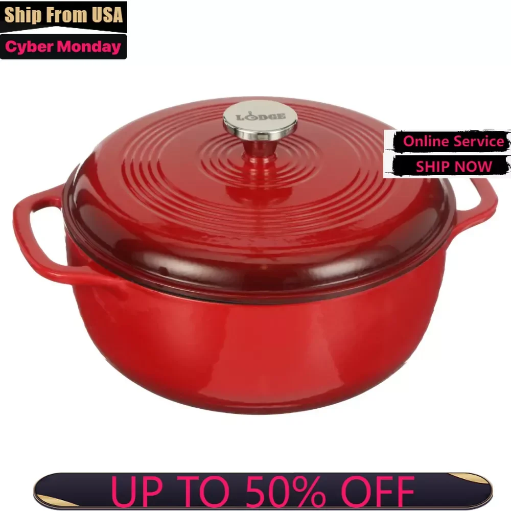 000-6 кварт, эмалированная чугунная духовка, красная
000-6 кварт, эмалированная чугунная духовка, красная