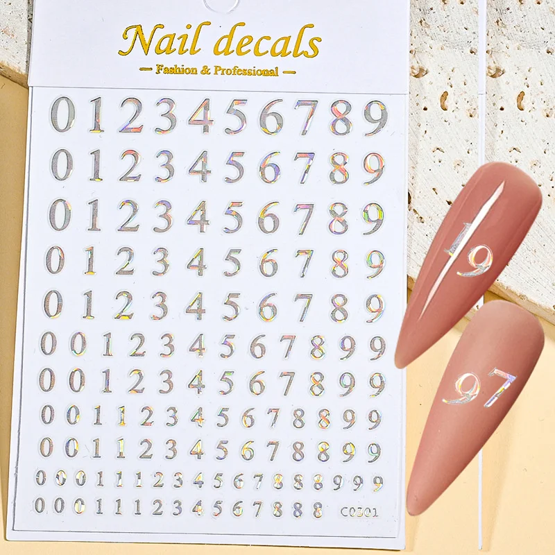 1Pcs Large/Small Arabic Numeral Nail Art Stickers 3D Laser Simple Wind Gradient Love Nail Decals Adhesive Sliders DIY Decoration
1Pcs Large/Small Arabic Numeral Nail Art Stickers 3D Laser Simple Wind Gradient Love Nail Decals Adhesive Sliders DIY Decoration
