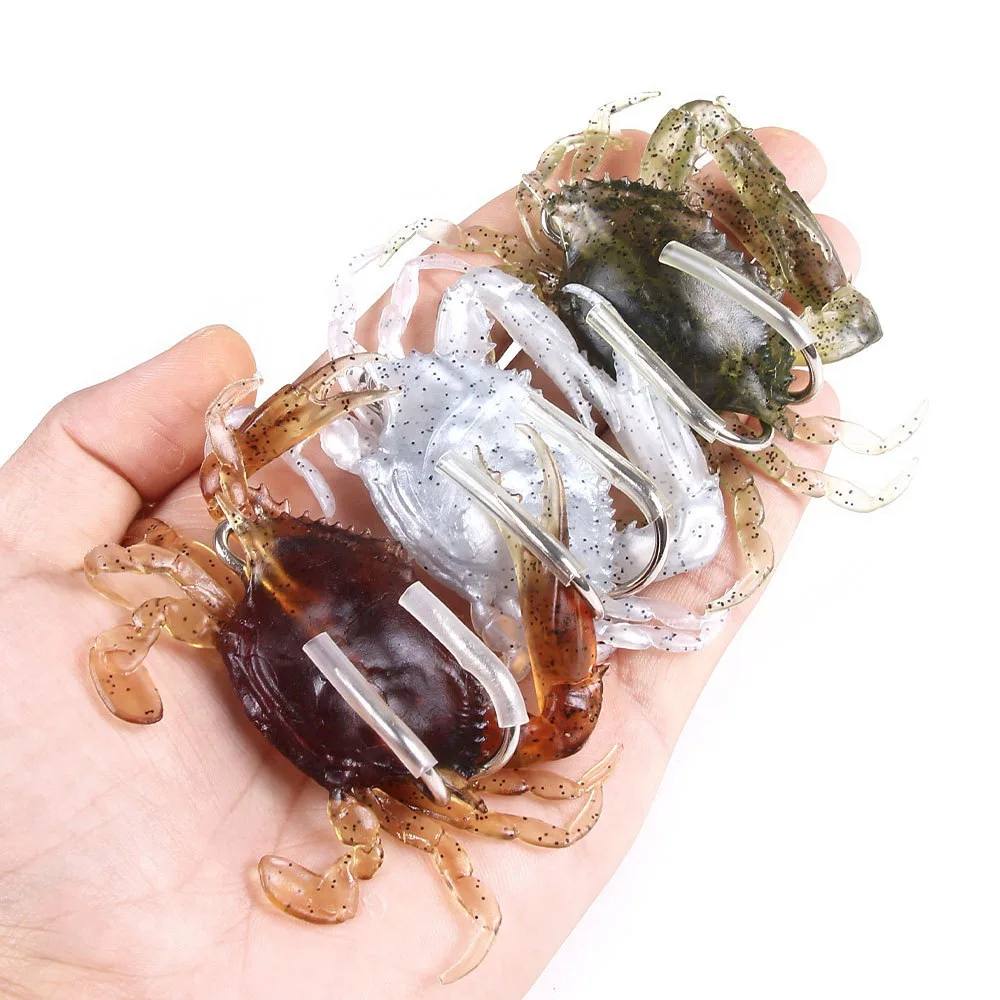 

New Bionic Crab Silicone Soft Bait Artificial Lifelike Fishing Lure 19g 30g Freshwater Fish Jig Head Baits For Fishing Tackle
