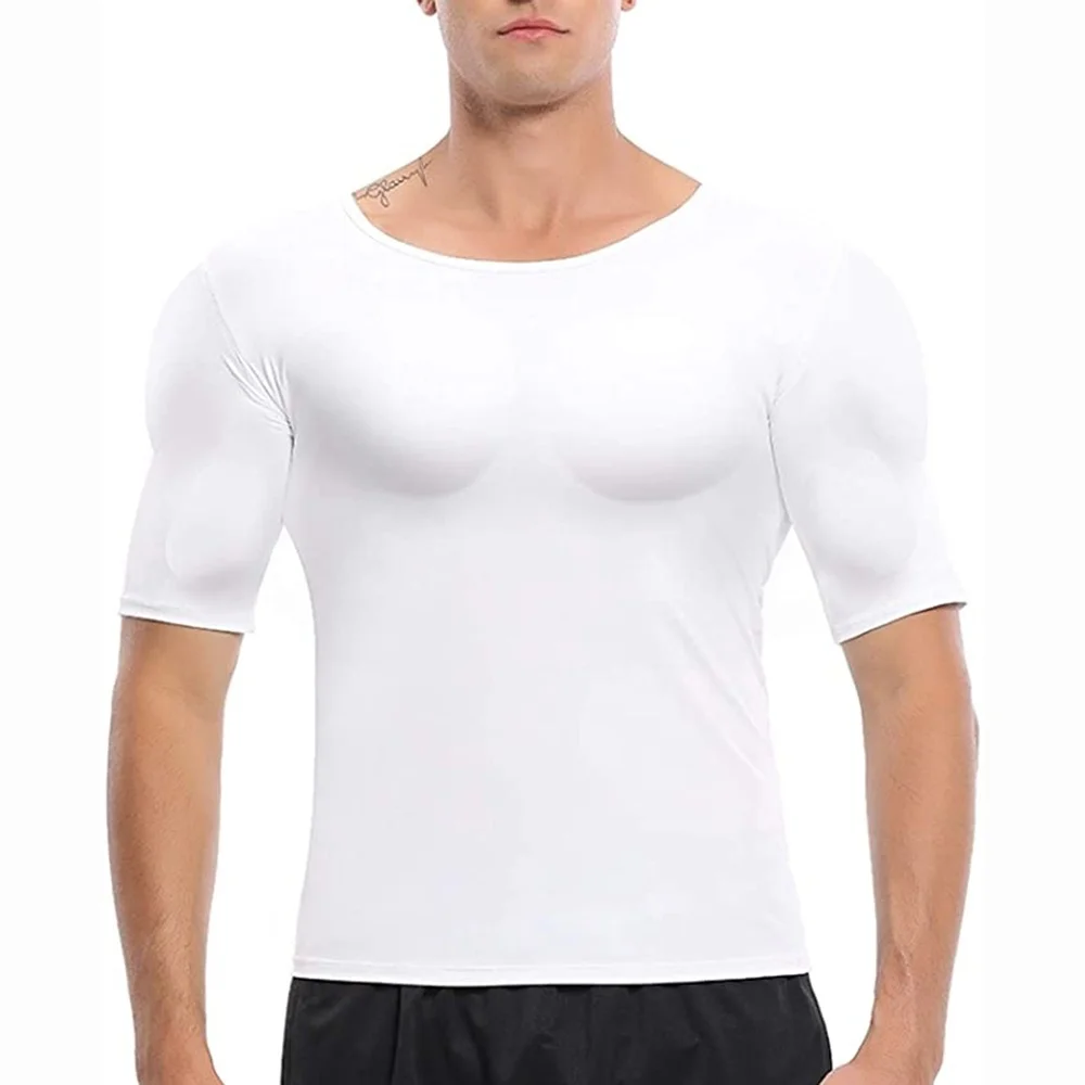 Fake Chest T-Shirts False Shaper Underwear Compression Men Padded T-Shirt Shoulders Muscle
Fake Chest T-Shirts False Shaper Underwear Compression Men Padded T-Shirt Shoulders Muscle