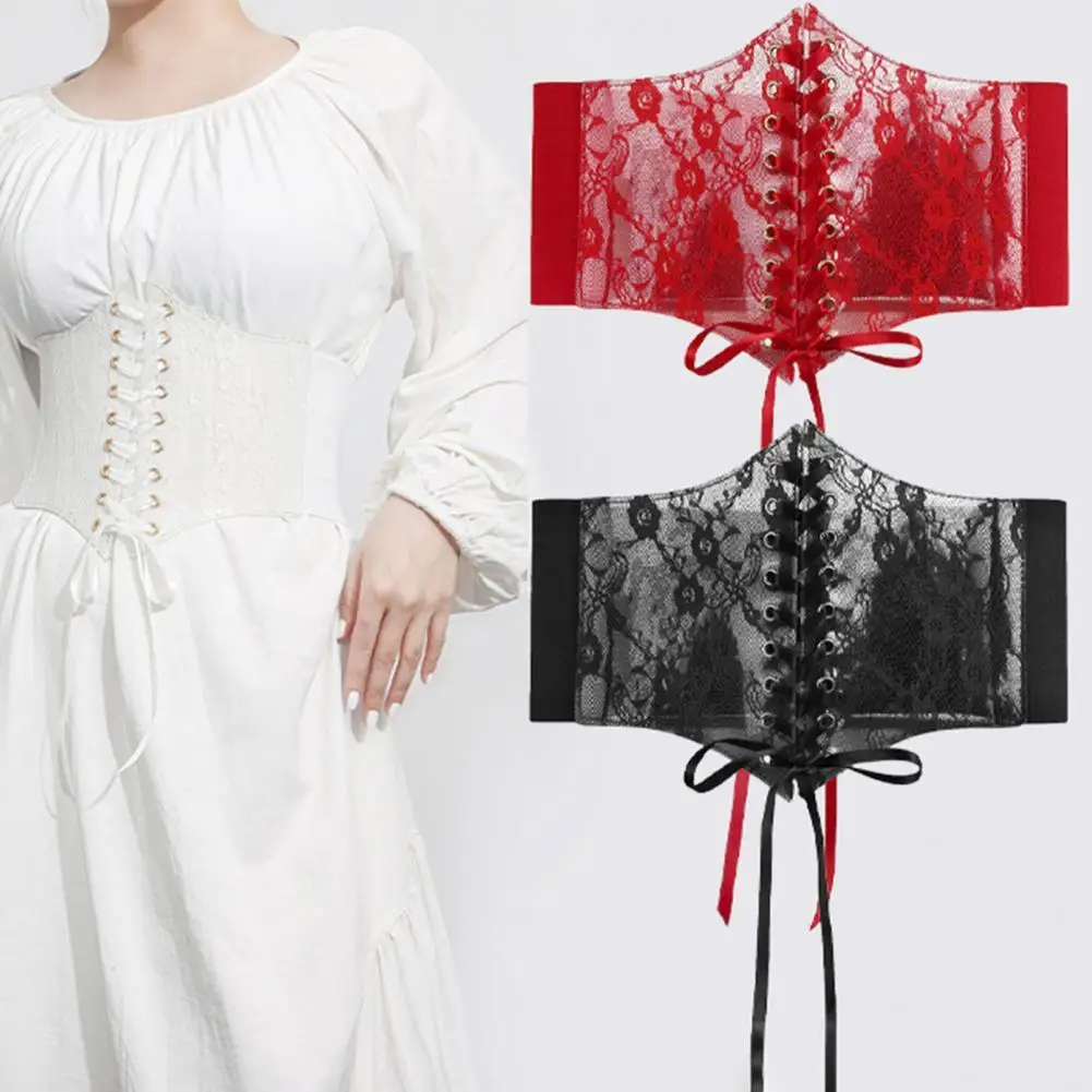 Women Corset See Through Lace Slimming Tummy Control Gothic Waist Cincher Corset Waistband
Women Corset See Through Lace Slimming Tummy Control Gothic Waist Cincher Corset Waistband