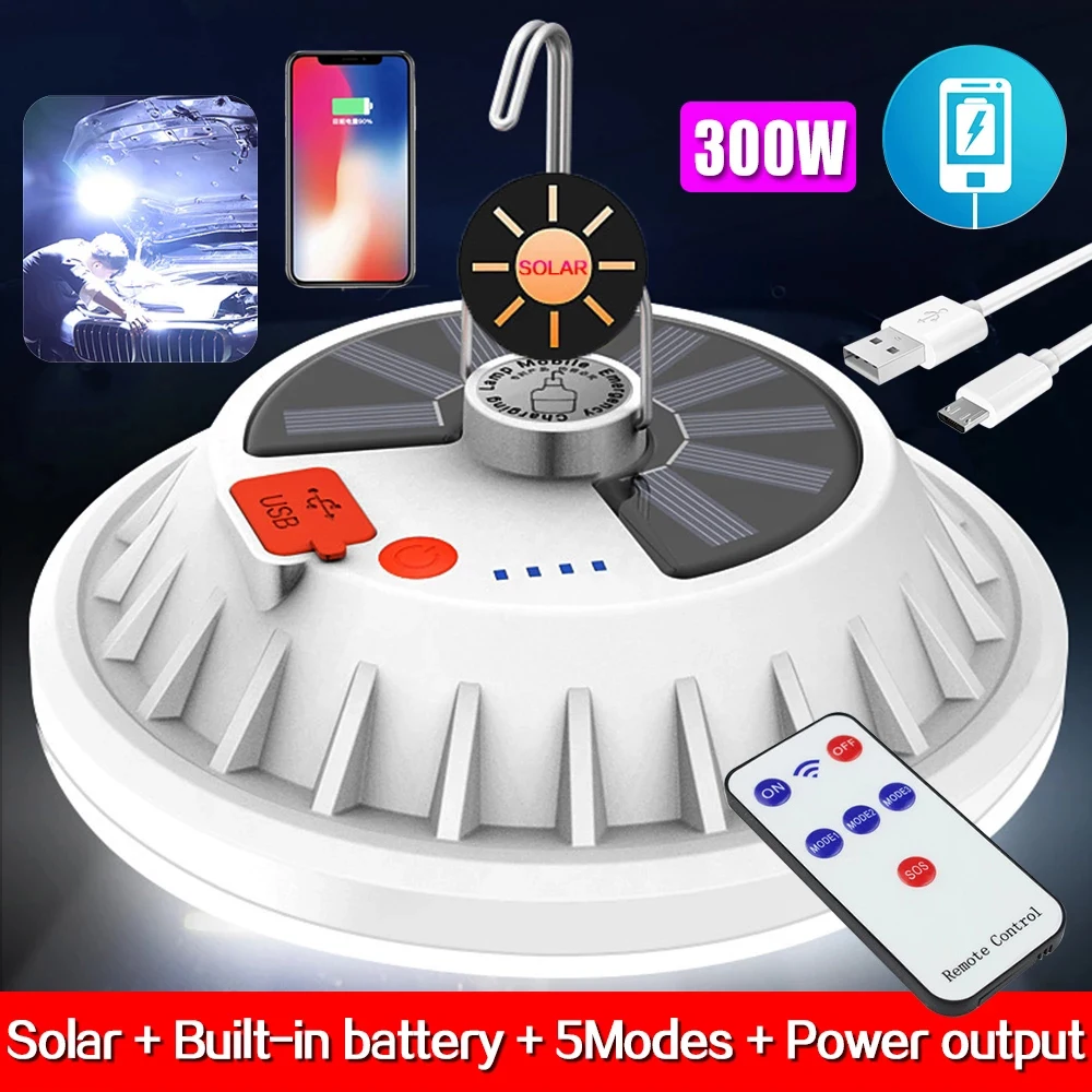 380W Rechargeable LED Lamp Bulbs Solar/USB Camping Lantern Night Light Solar Light Camping Light Emergency Light with Battery
380W Rechargeable LED Lamp Bulbs Solar/USB Camping Lantern Night Light Solar Light Camping Light Emergency Light with Battery