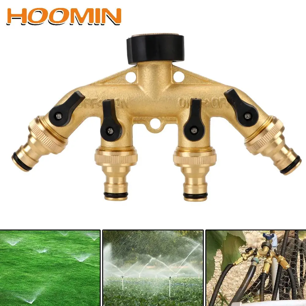 HOOMIN Watering Connector Distributor Brass 3/4"Thread 4 Way Tap Hose Connector Garden Hose Splitter For Outdoor Tap Faucet
HOOMIN Watering Connector Distributor Brass 3/4"Thread 4 Way Tap Hose Connector Garden Hose Splitter For Outdoor Tap Faucet