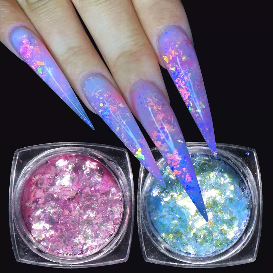 Shiny Aurora Opal Powder Nail Flake Pink Blue Holographic Glitter For Nail Design Ice Foil Shimmer Manicure Decoration LAOB01-12
Shiny Aurora Opal Powder Nail Flake Pink Blue Holographic Glitter For Nail Design Ice Foil Shimmer Manicure Decoration LAOB01-12