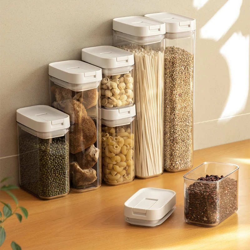 Snack Cereals Transparent Storage Tank Jar Sealed Plastic Cans Wholesale Food Grade Coffee Bean Kitchen Household
Snack Cereals Transparent Storage Tank Jar Sealed Plastic Cans Wholesale Food Grade Coffee Bean Kitchen Household