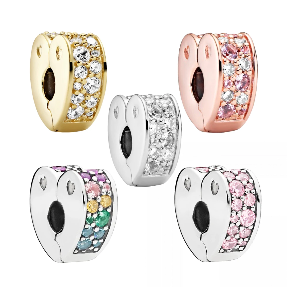 925 Silver Heart Pave Stopper Clip Charms fit Pandora Original Bracelet Making Jewelry for Women Birthday Gifts
925 Silver Heart Pave Stopper Clip Charms fit Pandora Original Bracelet Making Jewelry for Women Birthday Gifts