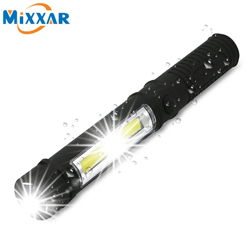 

Z20 Multifunction COB LED Mini PenLight Work Inspection LED Flashlight Torch Lamp With the Bottom Magnet and Clip Black/Red/Blue