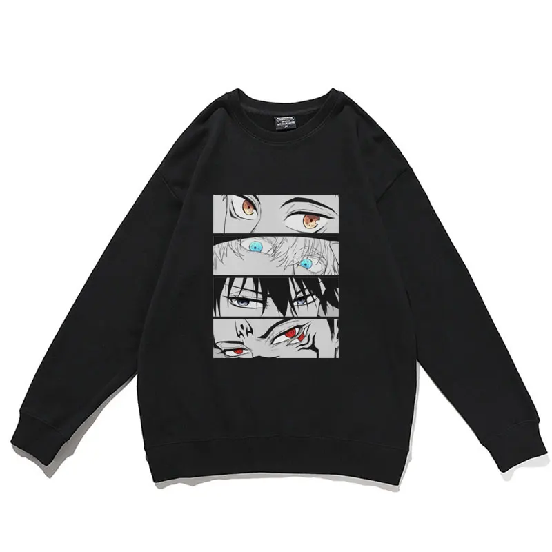 New Anime Jujutsu Kaisen Gojo Satoru Fushiguro Megumi Itadori Yuji Eyes Sweatshirt Men Women Winter Trend Thick Casual Pullover
New Anime Jujutsu Kaisen Gojo Satoru Fushiguro Megumi Itadori Yuji Eyes Sweatshirt Men Women Winter Trend Thick Casual Pullover