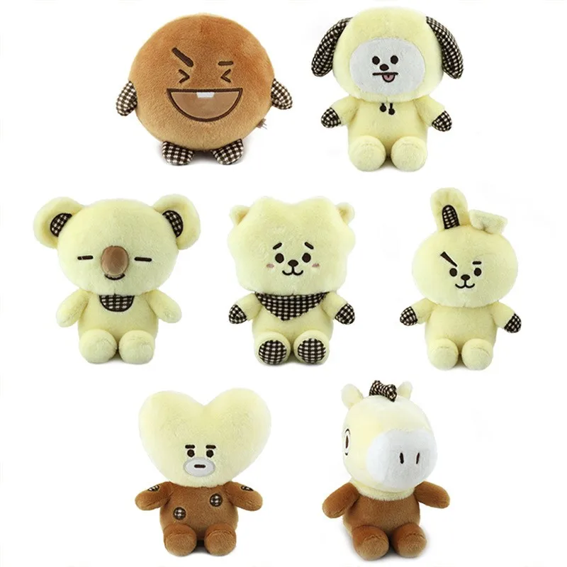 

Kawaii Bt21 Anime Hobby Tata Chimmy Cooky Plush Doll New Pp Cotton Super Cute 20Cm Doll 10Cm Pendant Birthday Gift