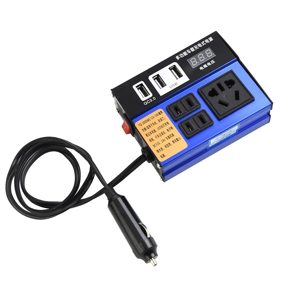 150W Car Power Inverter DC 12V To DC 110V DC 24V To DC 220V 4 Ports LED Display Transformer Auto Charger Converter Adapter
150W Car Power Inverter DC 12V To DC 110V DC 24V To DC 220V 4 Ports LED Display Transformer Auto Charger Converter Adapter