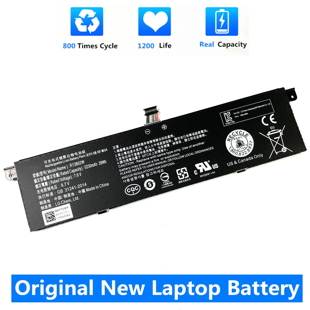 

CSMHY Original New R13B01W R13B02W Laptop Battery For Xiaomi Mi Air 13.3" Series Tablet PC 39WH 7.6V 5230mAh