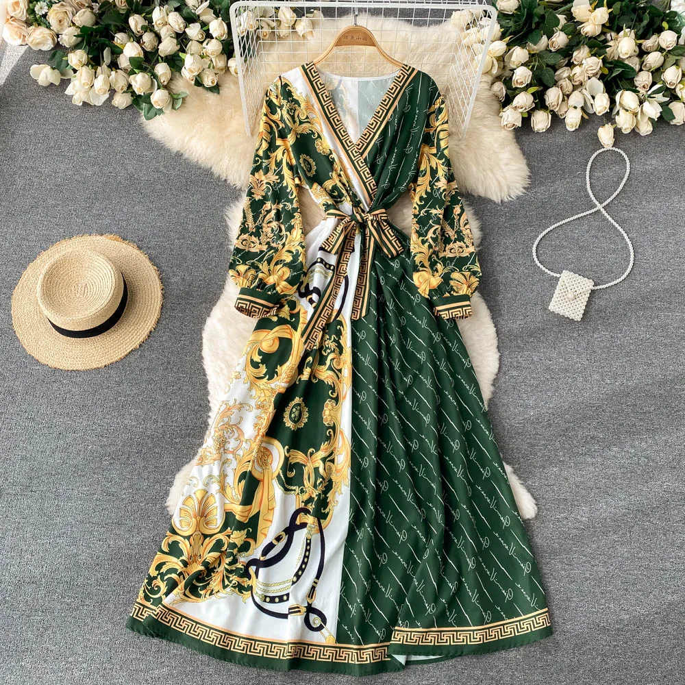 YIZZHOY Spring Autumn Women Color Blocked Printed Slim Long Dress Female Casual Loose Fashion Sash Tie Up Girdle Waist Dresses
YIZZHOY Spring Autumn Women Color Blocked Printed Slim Long Dress Female Casual Loose Fashion Sash Tie Up Girdle Waist Dresses