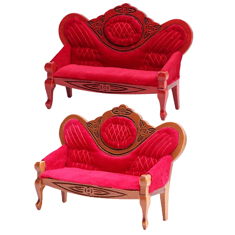 1PC 1:12 Dollhouse Miniature Sofa Red Retro Armchair Wooden Patch Sofa Model Living Room Furniture Decor Toy
1PC 1:12 Dollhouse Miniature Sofa Red Retro Armchair Wooden Patch Sofa Model Living Room Furniture Decor Toy