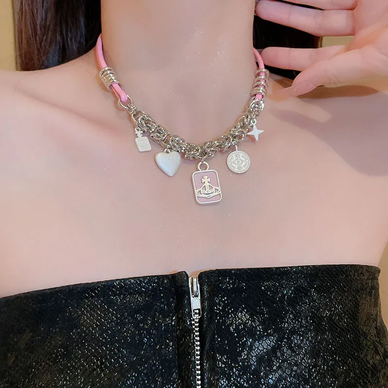 Heart Square Pendant Leather Necklace for Women Y2K Cool Fashion Clavicle Chain Gothic Neck Party Jewelry Wholesale
Heart Square Pendant Leather Necklace for Women Y2K Cool Fashion Clavicle Chain Gothic Neck Party Jewelry Wholesale