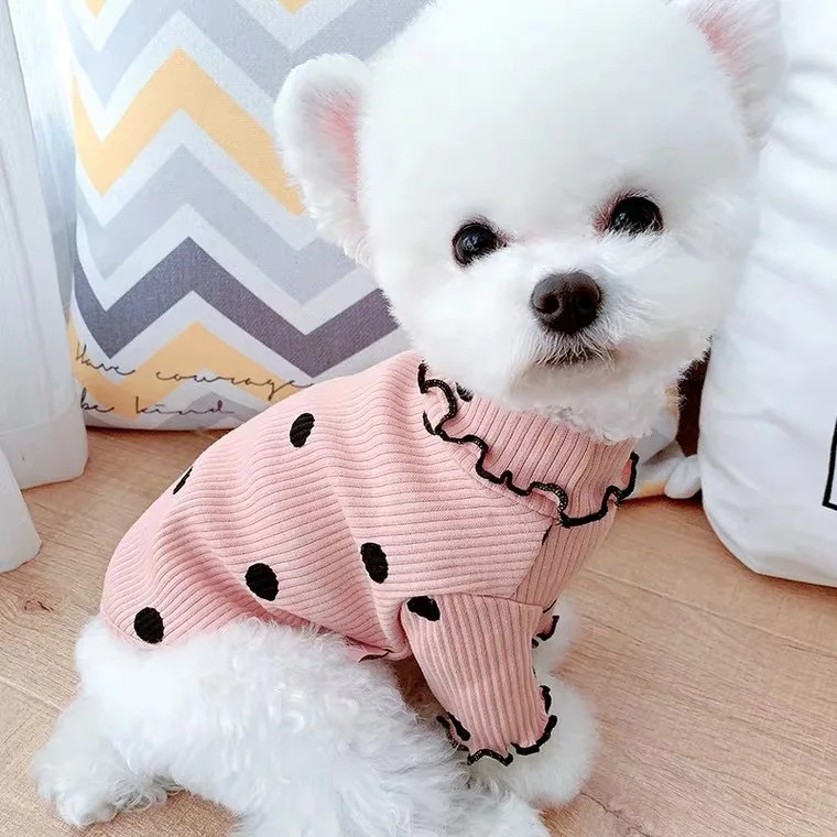 Polka dot turtleneck bottom coat dog cat fall/winter bottom coat small dog teddy pet dog Schnauzer bear suit
Polka dot turtleneck bottom coat dog cat fall/winter bottom coat small dog teddy pet dog Schnauzer bear suit