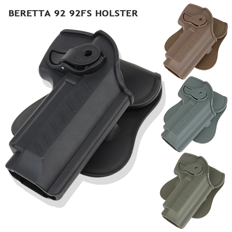 Tactical Airsoft Holster Right Hand Pistol Belt Holster for Beretta 92 92FS GSG92 GIRSAN REGARD MC with Adjustable Carry Angle 
Tactical Airsoft Holster Right Hand Pistol Belt Holster for Beretta 92 92FS GSG92 GIRSAN REGARD MC with Adjustable Carry Angle