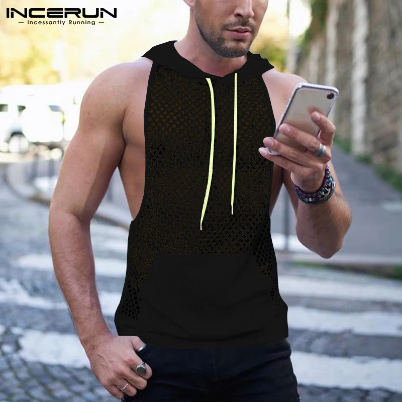 Fashion Casual Style New Men Streetwear Waistcoat Stylish All-match Male Loose See-though Hoody Tops Sleeveless Mesh Vests S-5XL
Fashion Casual Style New Men Streetwear Waistcoat Stylish All-match Male Loose See-though Hoody Tops Sleeveless Mesh Vests S-5XL