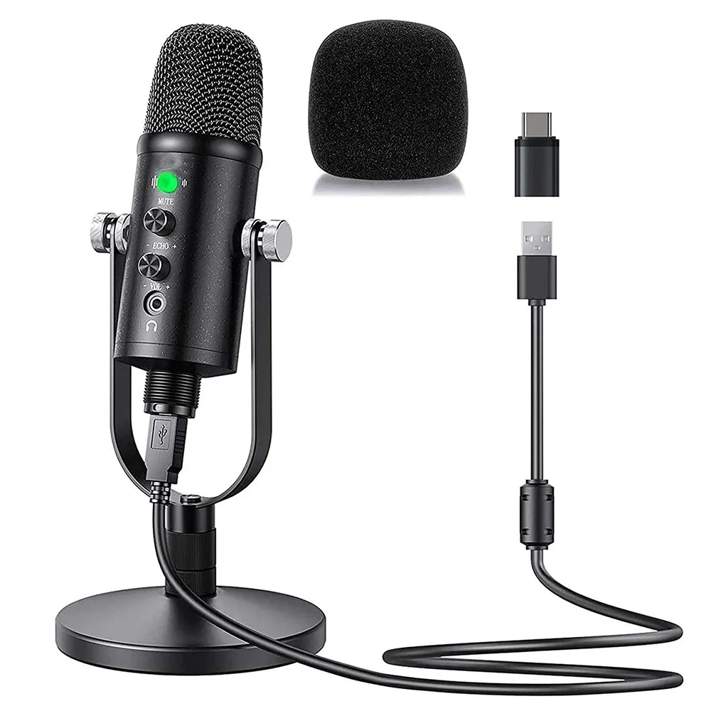 

USB Condenser Microphone With Noise Cancelling & Reverb,Studio Microphone For Recording,Podcasting,Streaming,Gaming Hot Sale