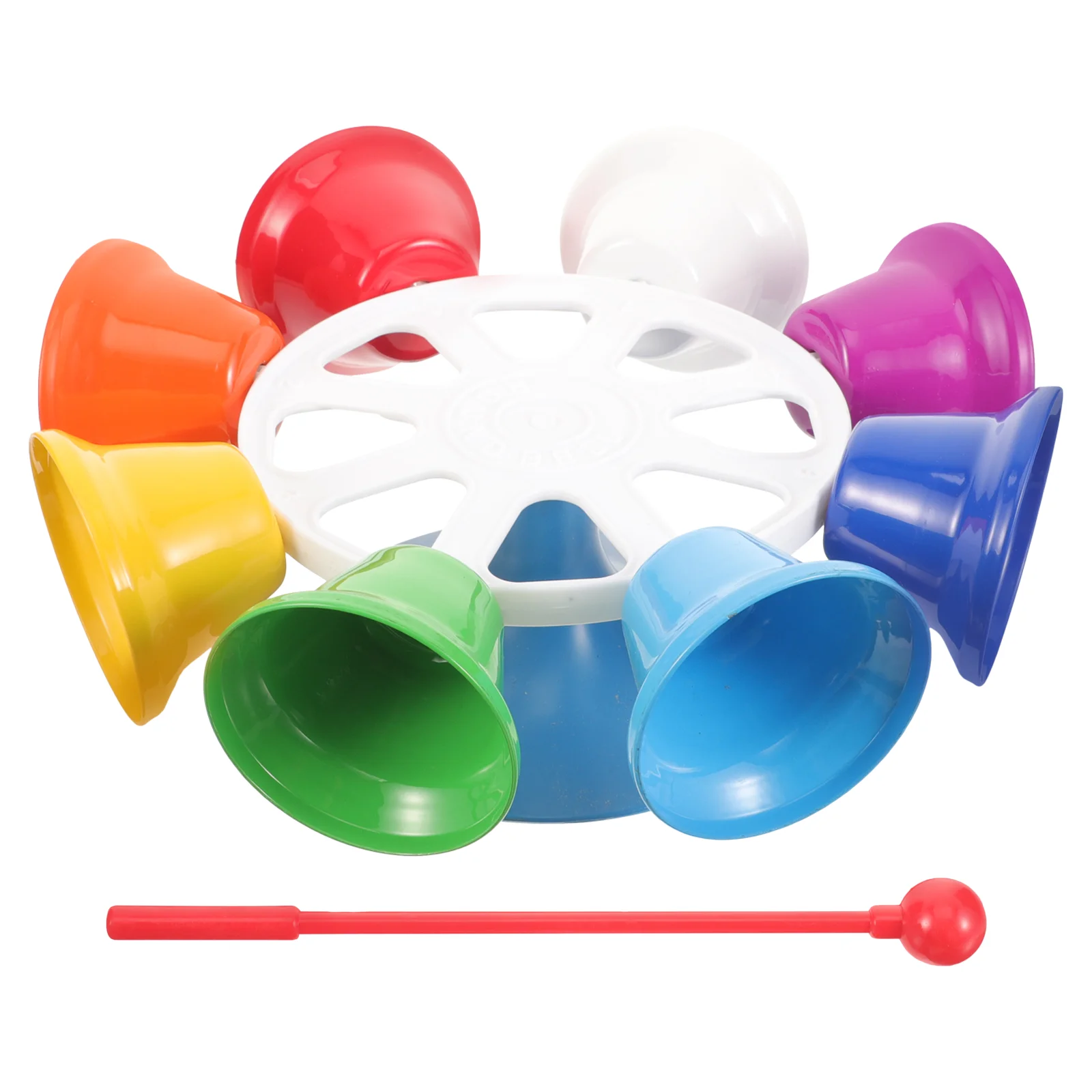 

School Bell Kids Educational Toy Hand Press Percussion Instrument Music Musical Bells Eight Tone