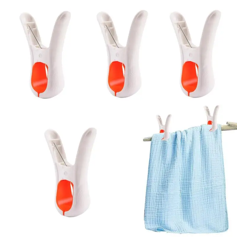 Clothes Pins 4pcs Large Opening Clips Clamps Portable Clip Household Fixed Large Quilt Clip For Drying Hanger Beach Pool Outdoor
Clothes Pins 4pcs Large Opening Clips Clamps Portable Clip Household Fixed Large Quilt Clip For Drying Hanger Beach Pool Outdoor