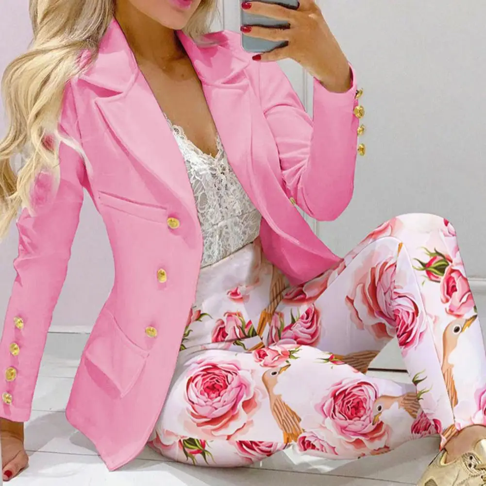 Colorful 2 Pcs/Set Stylish Formal Autumn Blazer Pants Set Pantsuit Spring Coat Trousers Suit Turn-down Collar for Daily Wear
Colorful 2 Pcs/Set Stylish Formal Autumn Blazer Pants Set Pantsuit Spring Coat Trousers Suit Turn-down Collar for Daily Wear