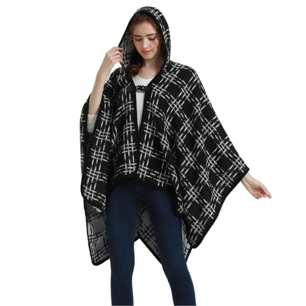 Women Cashmere Feel Winter Shawl Lady Hoodies Cape Spring Autumn Cloak Loose Wrap Soft Warm Plaid Cardigan Leather Button Coat
Women Cashmere Feel Winter Shawl Lady Hoodies Cape Spring Autumn Cloak Loose Wrap Soft Warm Plaid Cardigan Leather Button Coat