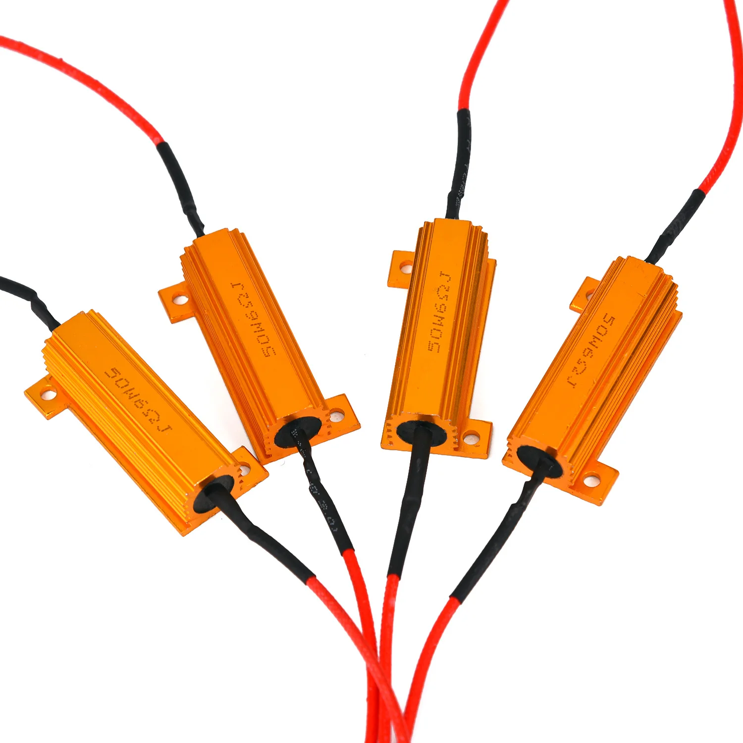 10x 50W 6 Ohm LED Lamp Decoder Brake Light Fault Cancellers Resistor Decoder Drivetrain Shifters 50*15mm Golden Car Accessories
10x 50W 6 Ohm LED Lamp Decoder Brake Light Fault Cancellers Resistor Decoder Drivetrain Shifters 50*15mm Golden Car Accessories