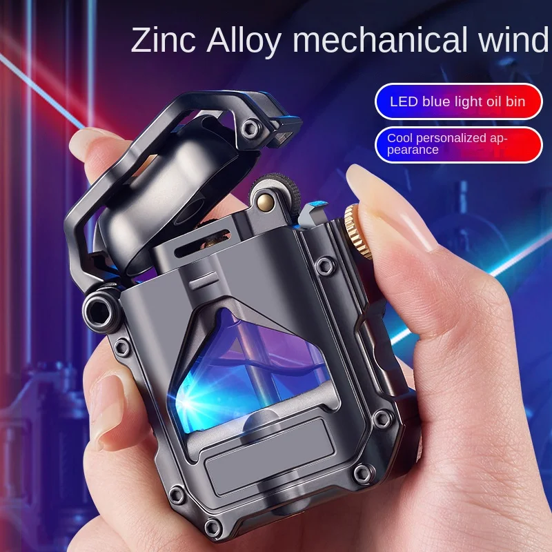 Metal Punk Style Windproof Transparent Fuel Tank Unusual Kerosene Lighter Creative Flint Petroleum Lighter Smoking Accessories
Metal Punk Style Windproof Transparent Fuel Tank Unusual Kerosene Lighter Creative Flint Petroleum Lighter Smoking Accessories