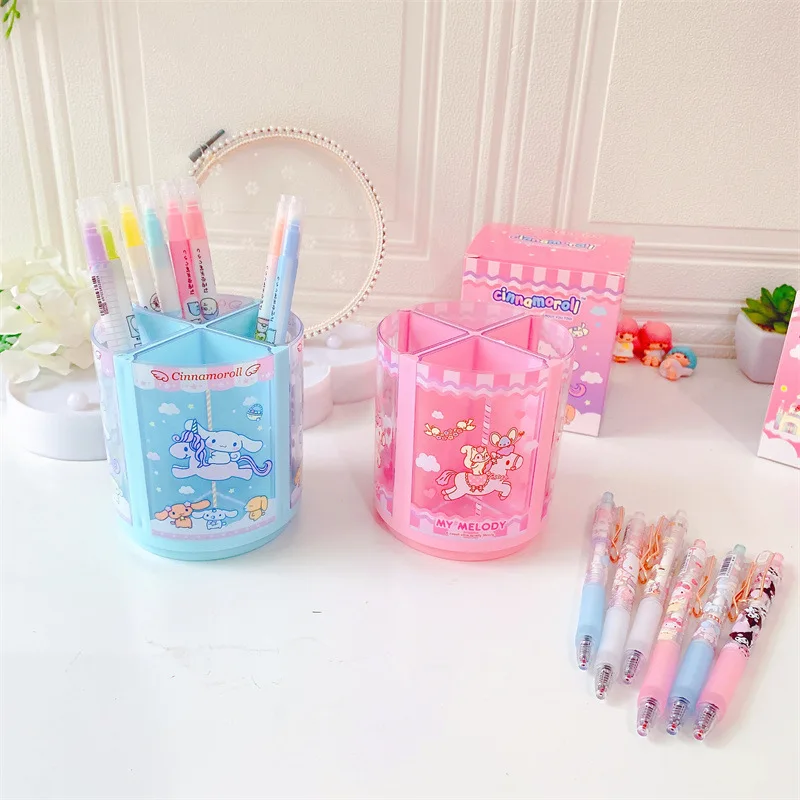 Cinnamoroll My Melody Rotating Pen Pencil Makeup Pen Pot Desktop Storage Box Anime Kawaii Gift Study Office Supplies Toys
Cinnamoroll My Melody Rotating Pen Pencil Makeup Pen Pot Desktop Storage Box Anime Kawaii Gift Study Office Supplies Toys