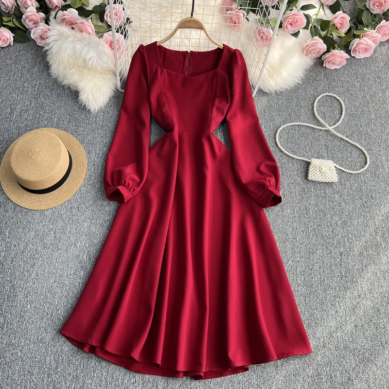Casual Elegant Fashion Women Dress Vintage A-Line Slim Party Vestidos Femme Birthday Party Robe Women Clothes Long Sleeve
Casual Elegant Fashion Women Dress Vintage A-Line Slim Party Vestidos Femme Birthday Party Robe Women Clothes Long Sleeve